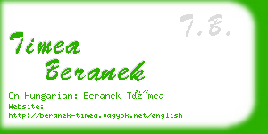 timea beranek business card